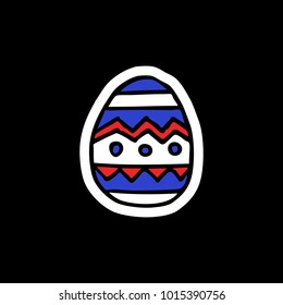 easter egg doodle icon