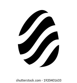 Easter egg doodle illustration isolated on a white background.