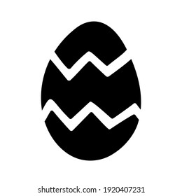 Ilustración del doodle de huevo de Pascua aislada en un fondo blanco.