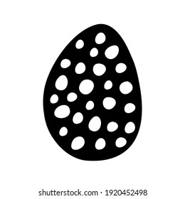 Ilustración del doodle de huevo de Pascua aislada en un fondo blanco.