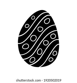 Easter egg doodle illustration isolated on a white background.