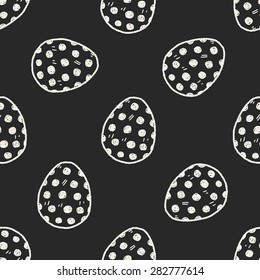 Easter egg doodle seamless pattern background