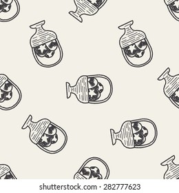 Easter egg doodle seamless pattern background