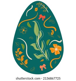 Huevo de Pascua en Doodle Estilo simple.