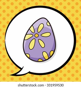 easter egg doodle, speech bubble