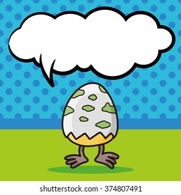 easter egg doodle, speech bubble