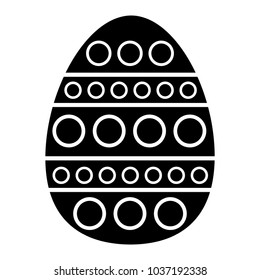 easter egg with dot decoration over white background, vector illustration