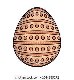 easter egg with dots and    lines  design