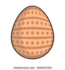 easter egg with dots   vector illustration