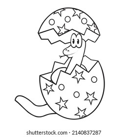 huevo de pascua con dragón, libro de coloración, ilustración vectorial