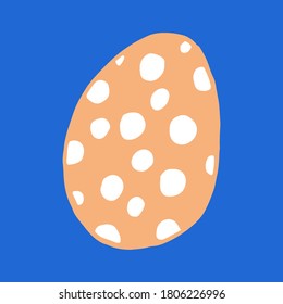 Dibujo de huevo de Pascua. Ilustración vectorial dibujada a mano en estilo doodle. Objeto festivo. Arte de línea