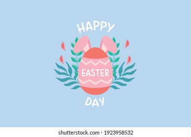 Easter Egg Ear Blue Illustration