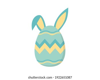 Easter Egg Ears Blue Yellow Vector