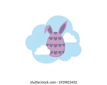 Huevos de Pascua Aman Icono de Nube Púrpura