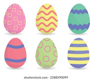 Easter Egg element, decorative card or invitation design graphics, cartoon colour style design