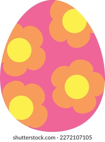 Easter egg elements bunny, chicks, egg, and tulips.funny clipart for kids design  Vector illustration