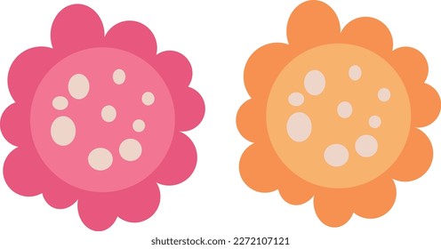 Easter egg elements bunny, chicks, egg, and tulips.funny clipart for kids design  Vector illustration