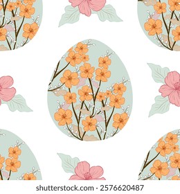 Easter Egg Festival Pattern. Vector Illustrator file download for print, printable, wallpaper, background, craft, decoration, textile and many projects.