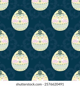 Easter Egg Festival Pattern. Vector Illustrator file download for print, printable, wallpaper, background, craft, decoration, textile and many projects.