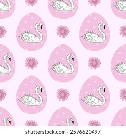 Easter Egg Festival Pattern. Vector Illustrator file download for print, printable, wallpaper, background, craft, decoration, textile and many projects.