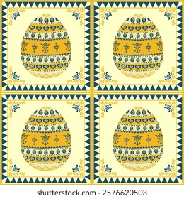 Easter Egg Festival Pattern. Vector Illustrator file download for print, printable, wallpaper, background, craft, decoration, textile and many projects.