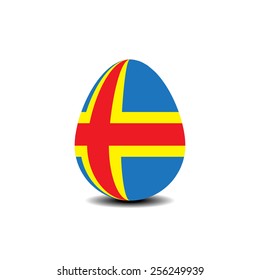 easter egg with flag of aland