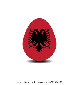 easter egg with flag of albania