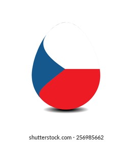 easter egg with Flag of the Czech Republic