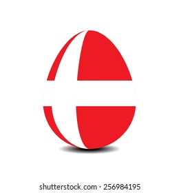 easter egg with Flag of Denmark