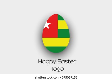 An Easter Egg  Flag Illustration of the country of Togo