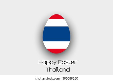 An Easter Egg  Flag Illustration of the country of Thailand