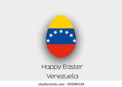 An Easter Egg  Flag Illustration of the country of Venezuela