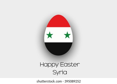 An Easter Egg  Flag Illustration of the country of Syria