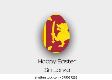 An Easter Egg  Flag Illustration of the country of Sri Lanka