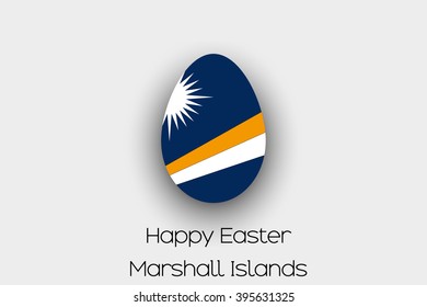 An Easter Egg  Flag Illustration of the country of Marshall Islands