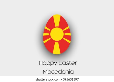 An Easter Egg  Flag Illustration of the country of Macedonia