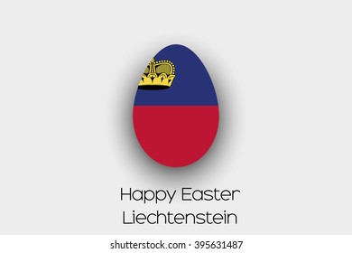 An Easter Egg  Flag Illustration of the country of Liechtenstein