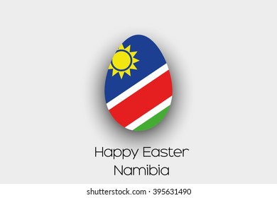 An Easter Egg  Flag Illustration of the country of Namibia