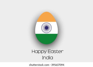 An Easter Egg  Flag Illustration of the country of India