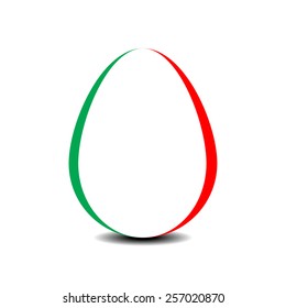 easter egg with Flag of Italy