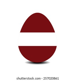 easter egg with Flag of Latvia