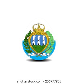 easter egg with Flag of San Marino