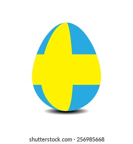 easter egg with Flag of Sweden