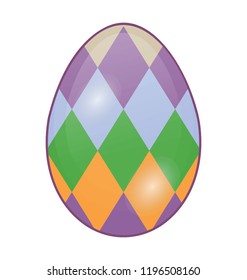 Easter egg flat colored icon