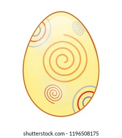 Easter egg flat colored icon