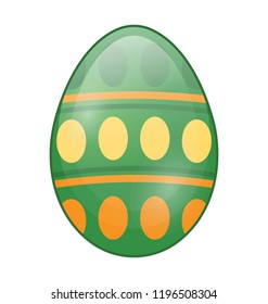 Easter egg flat colored icon