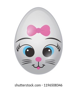 Easter egg flat colored icon