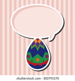 easter egg flat icon elements background,eps10