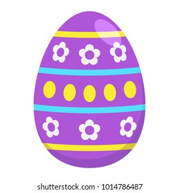 Easter egg flat icon, easter and holiday, celebration sign vector graphics, a colorful solid pattern on a white background, eps 10.