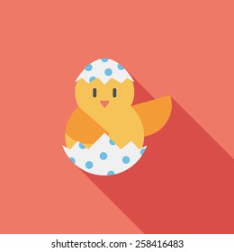 easter egg flat icon with long shadow,eps10